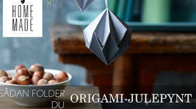 Origami, Origami kugle, Origami julepynt, julepynt Origami, julepynt Origami kugle, Origami med lim, Origami youtube